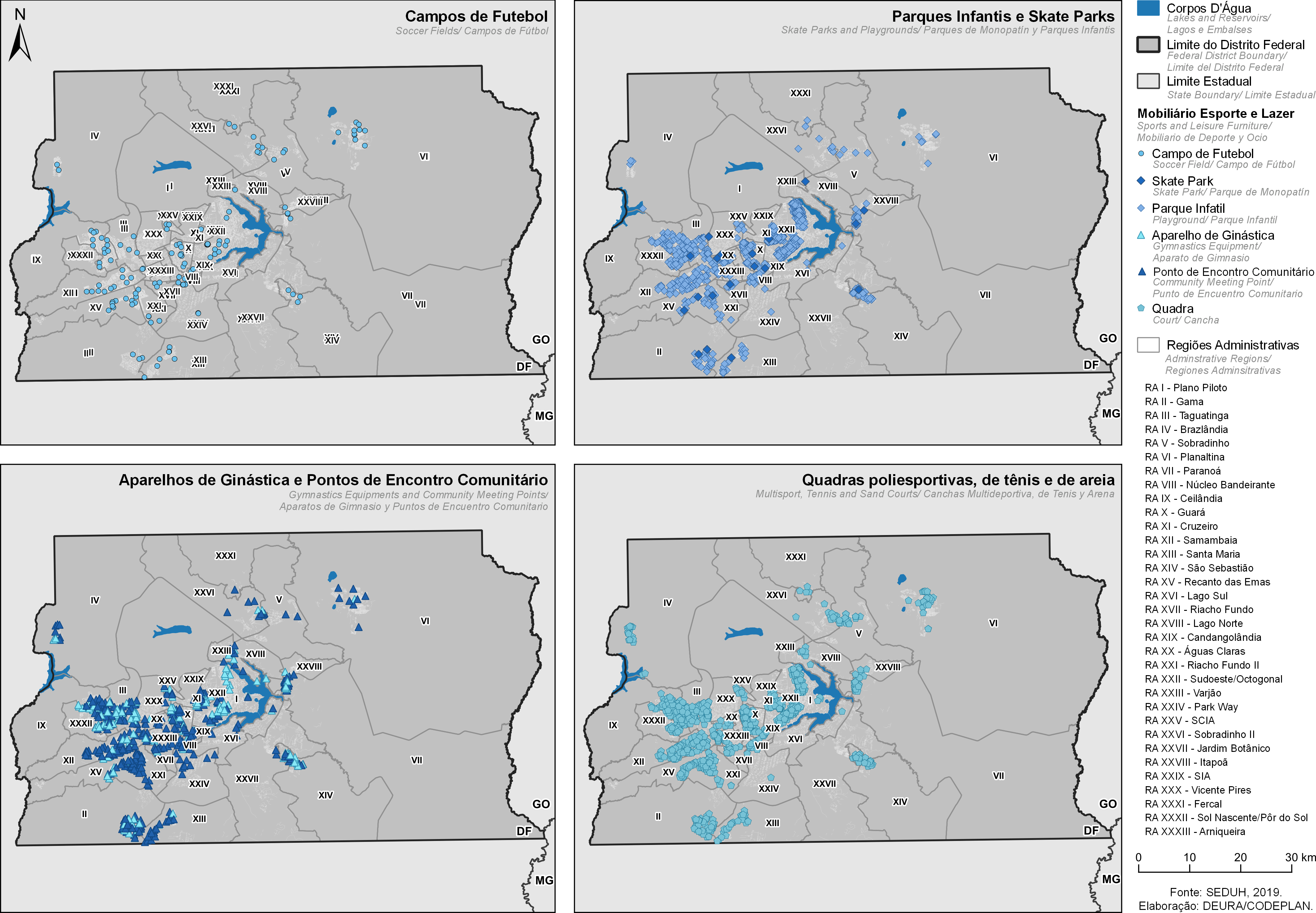 Figure 70 - Federal District sports and leisure furniture distribution